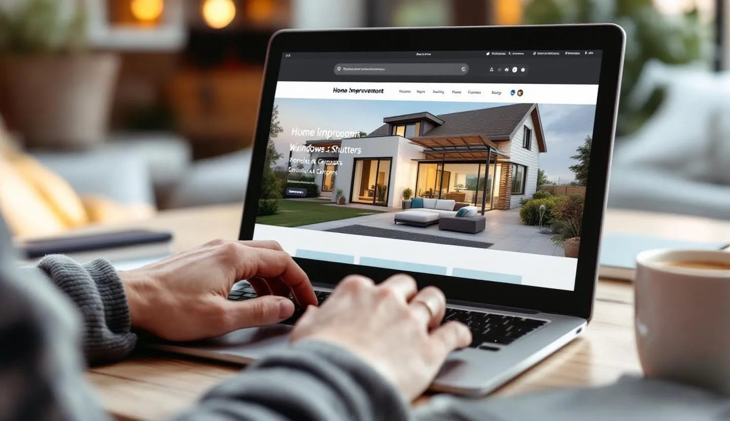 Achat de menuiseries et équipements maison en ligne depuis un ordinateur