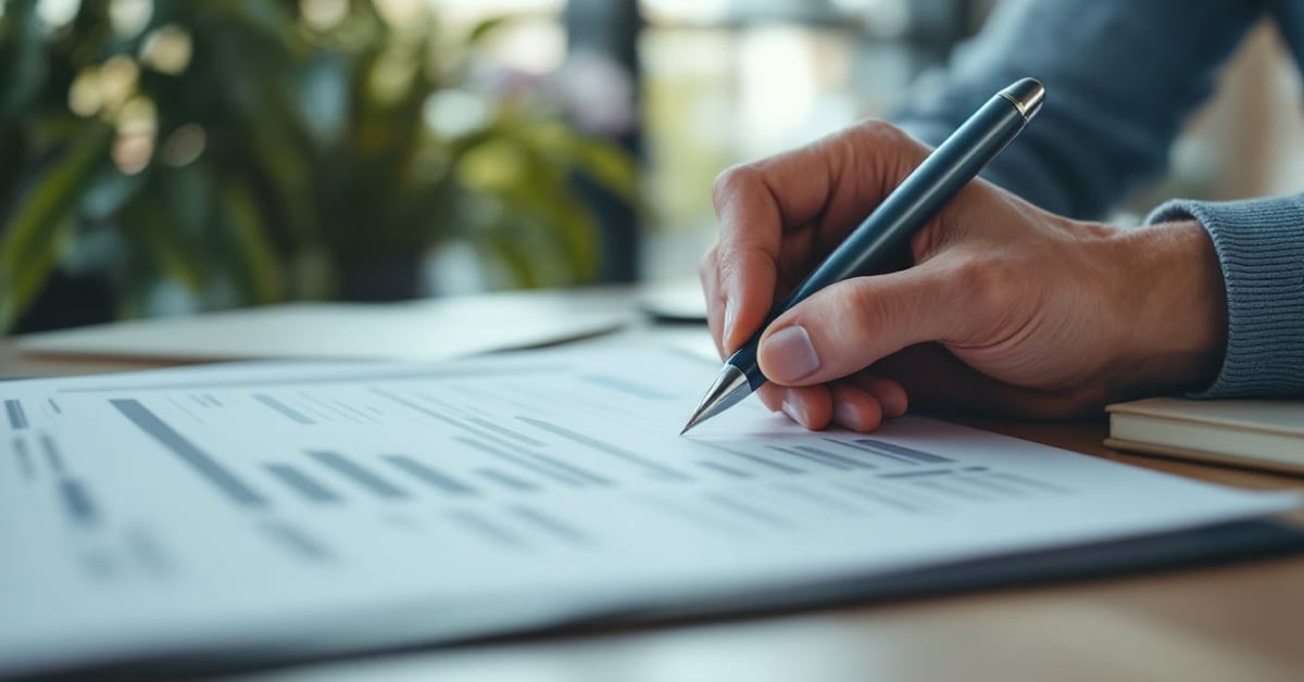 Calculs de frais de notaire : documents officiels et calculatrice sur un bureau moderne