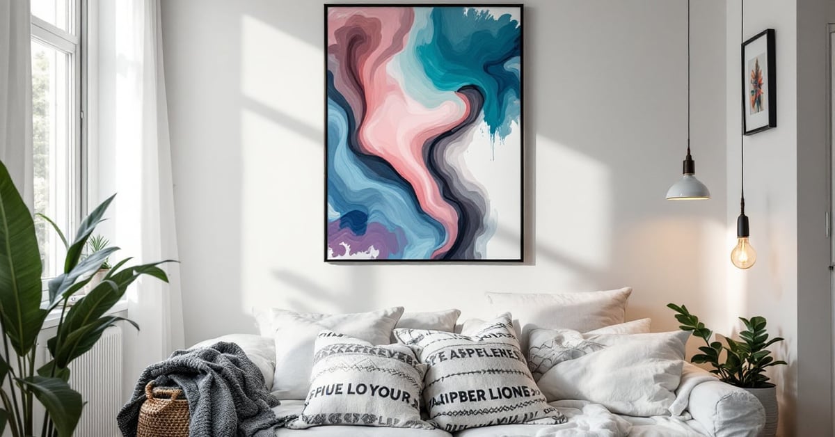 Papier peint chambre moderne avec motifs élégants et couleurs douces dans une pièce lumineuse