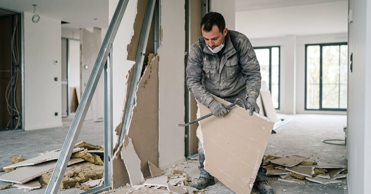 Démonter une cloison en placo : méthode et précautions