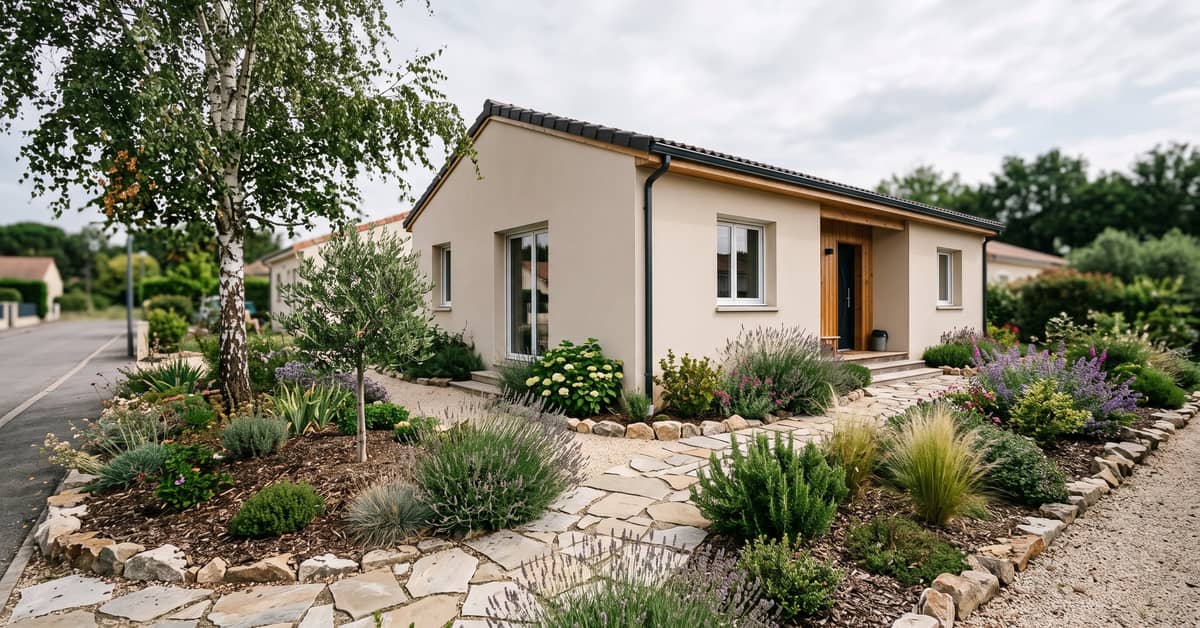 Aménagement paysager devant une maison : idées simples et efficaces